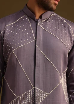 Blue Hand Embroidered Kurta Set Wuth Dupatta