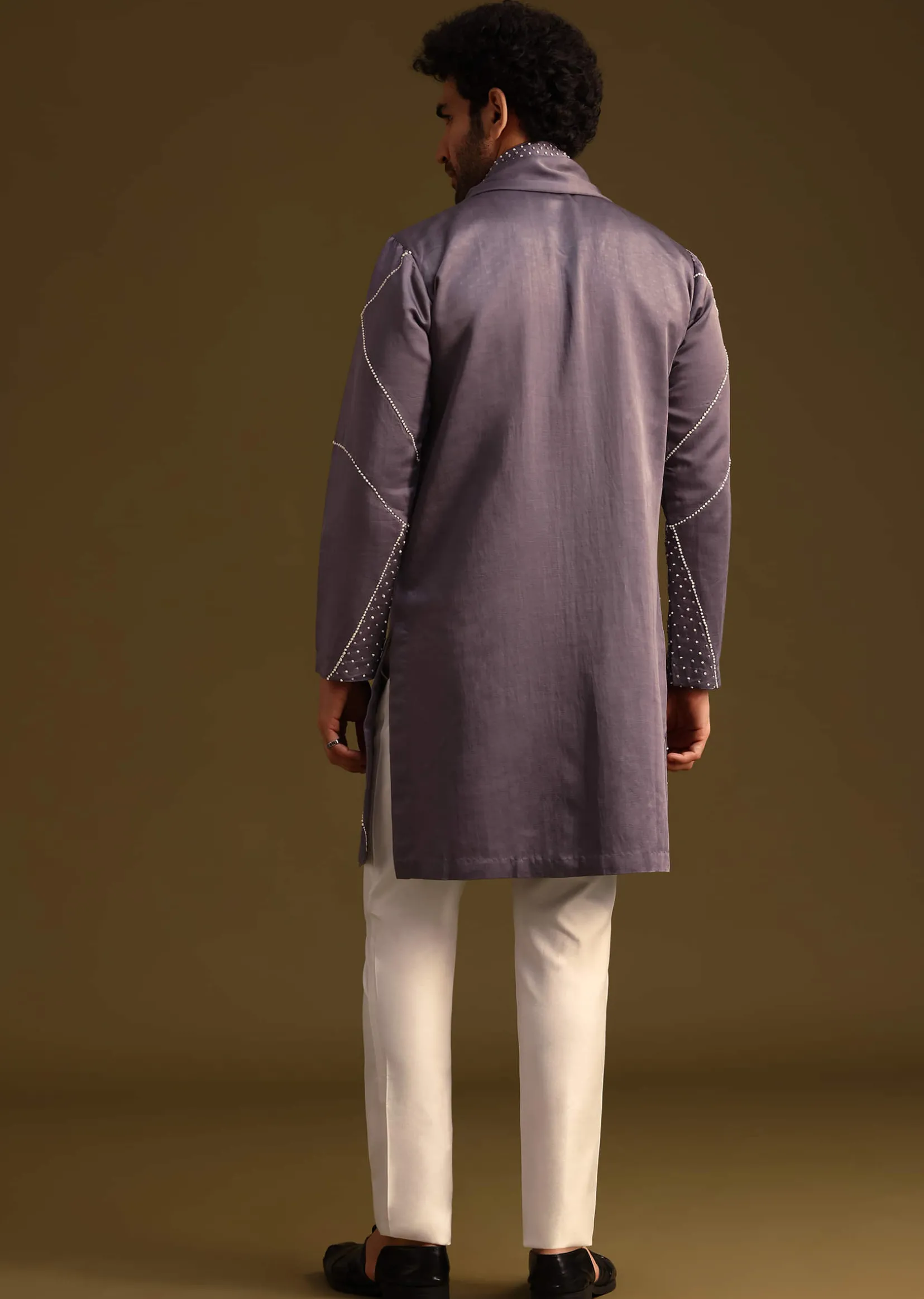 Blue Hand Embroidered Kurta Set Wuth Dupatta