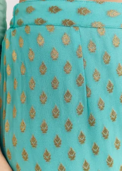 Blue Ombre Kurta Palazzo Suit With Zardosi And Sequins Work