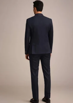 Blue Terry Rayon Tuxedo Set