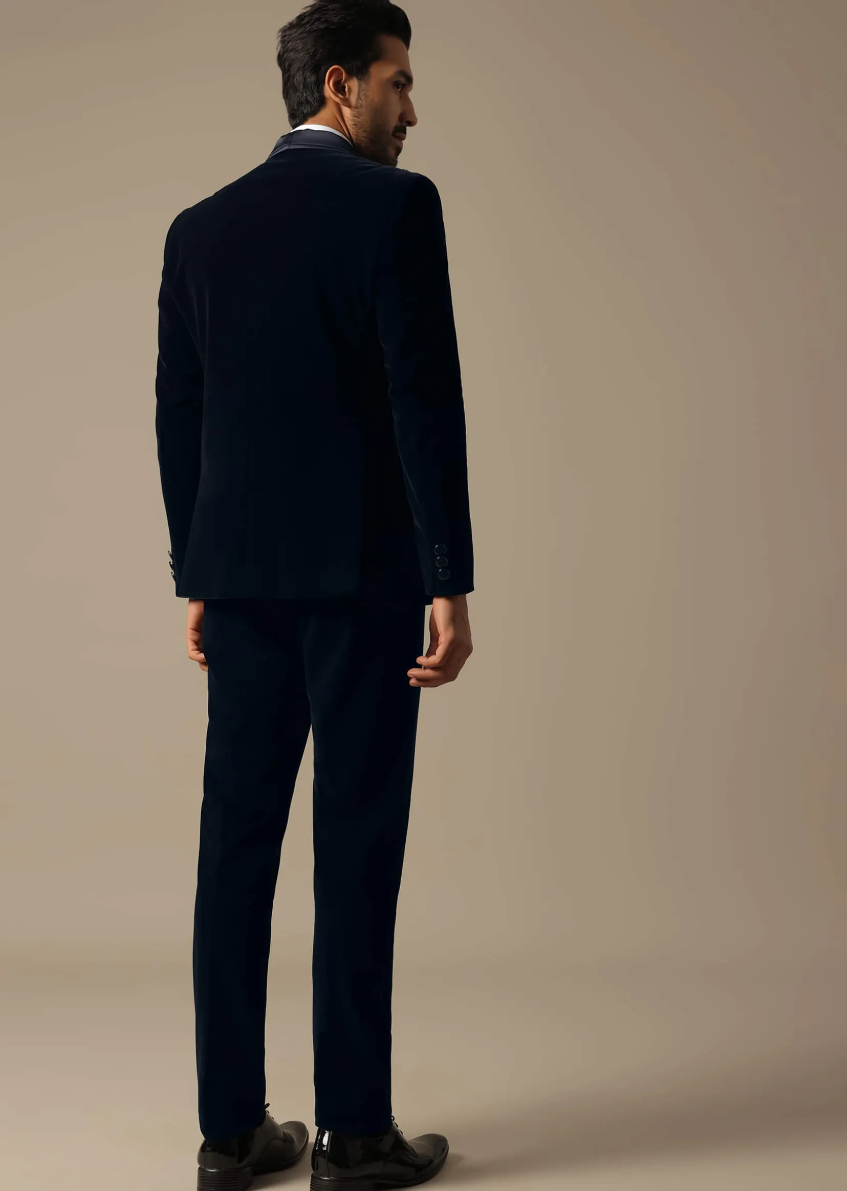 Blue Velvet Tuxedo Set For Men