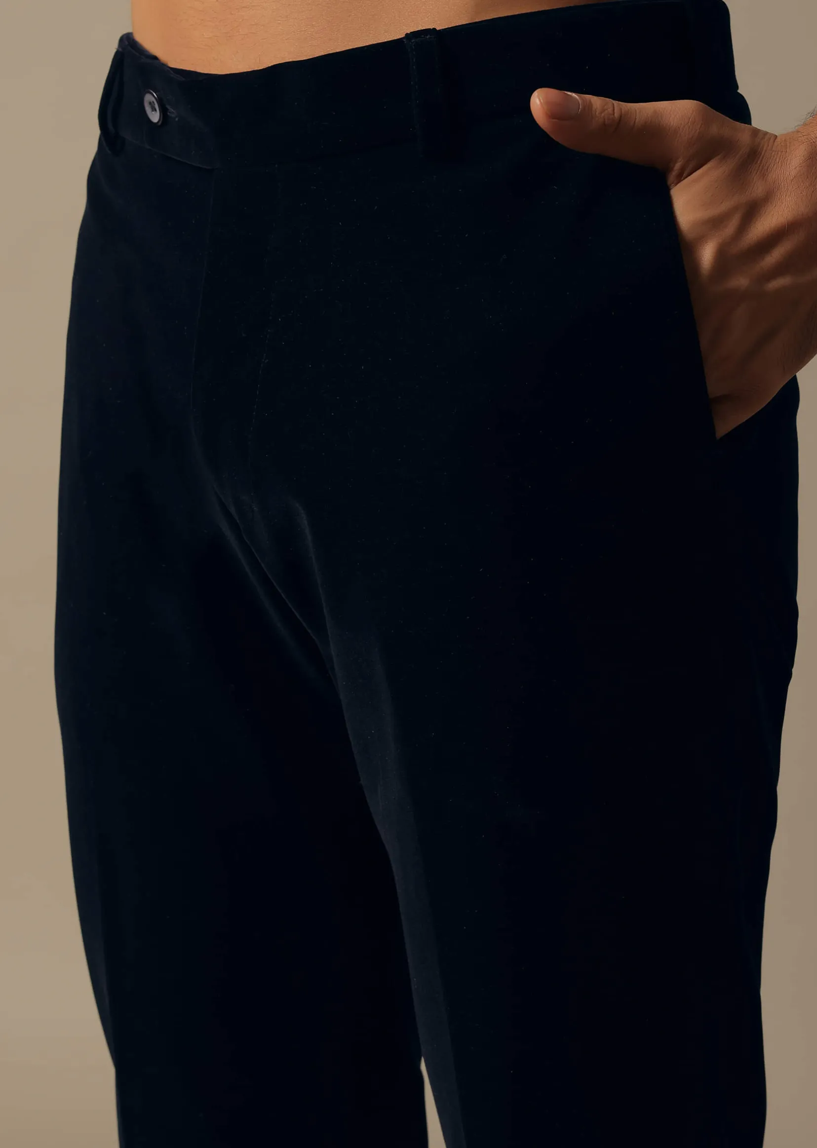 Blue Velvet Tuxedo Set For Men