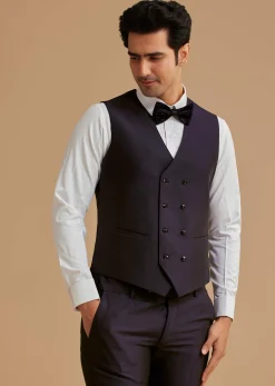 Blue Velvet Tuxedo with Stone and Cut Dana Work