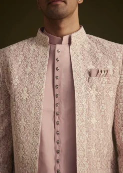 Blush Pink Embroidered Indo Western Set