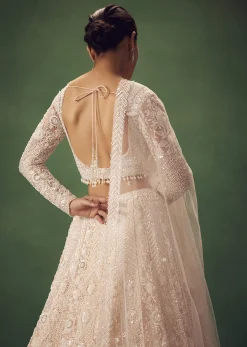 Blush Pink Sequin Work Lehenga Set