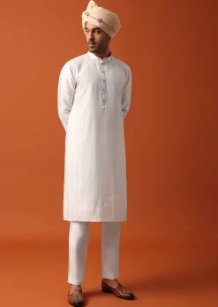 Blush Pink Sherwani Adorned with Intricate Embroidery All Over