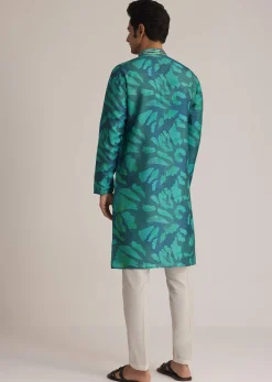 Bottle Green Printed Kurta Set