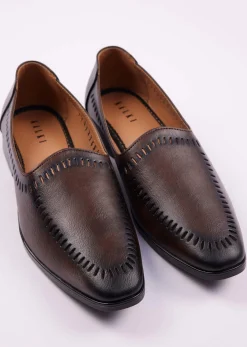 Brown Ethnic Juttis For Men