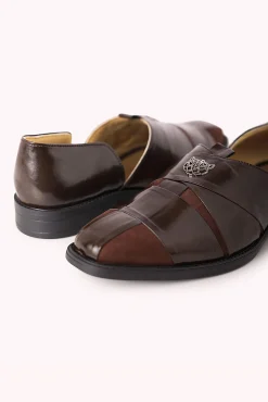 Brown Juttis with Block Heels