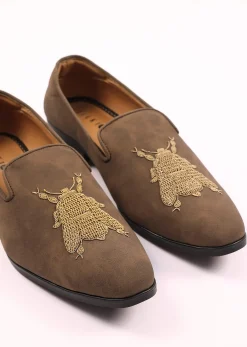 Brown Zardosi Embroidered Jutti