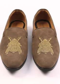 Brown Zardosi Embroidered Jutti