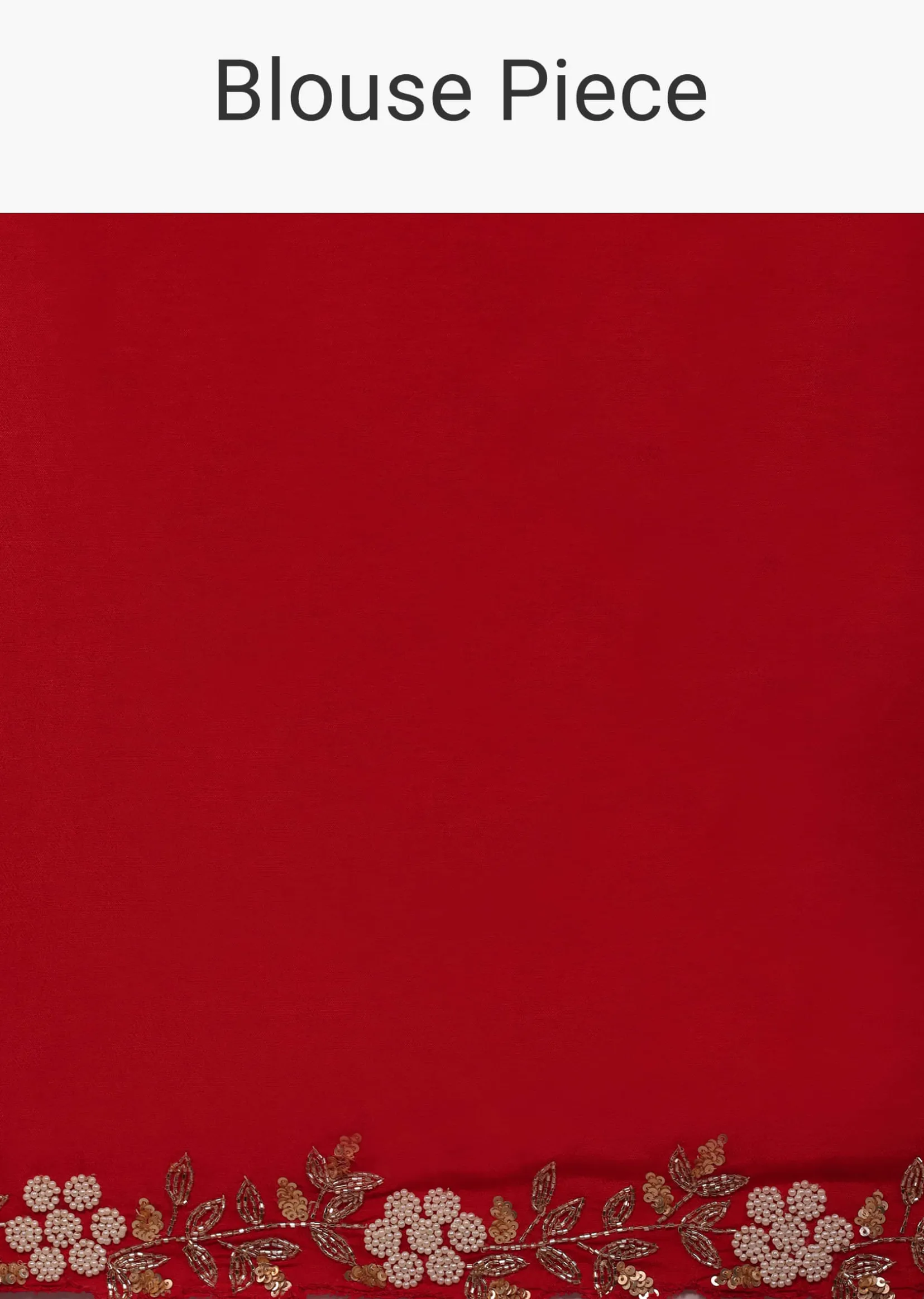 Cherry Red Saree In Organza With Cut Dana And Moti Embroidery