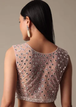 Chic Pink Ready To Wear Saree With Blouse