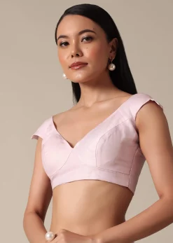 Chic Pink Saree With Resham Thread Work Border