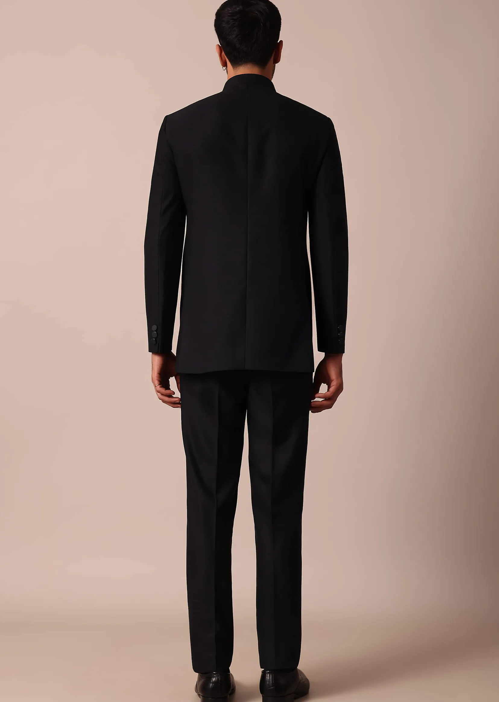 Classic Black Bandhgala Jodhpuri Suit