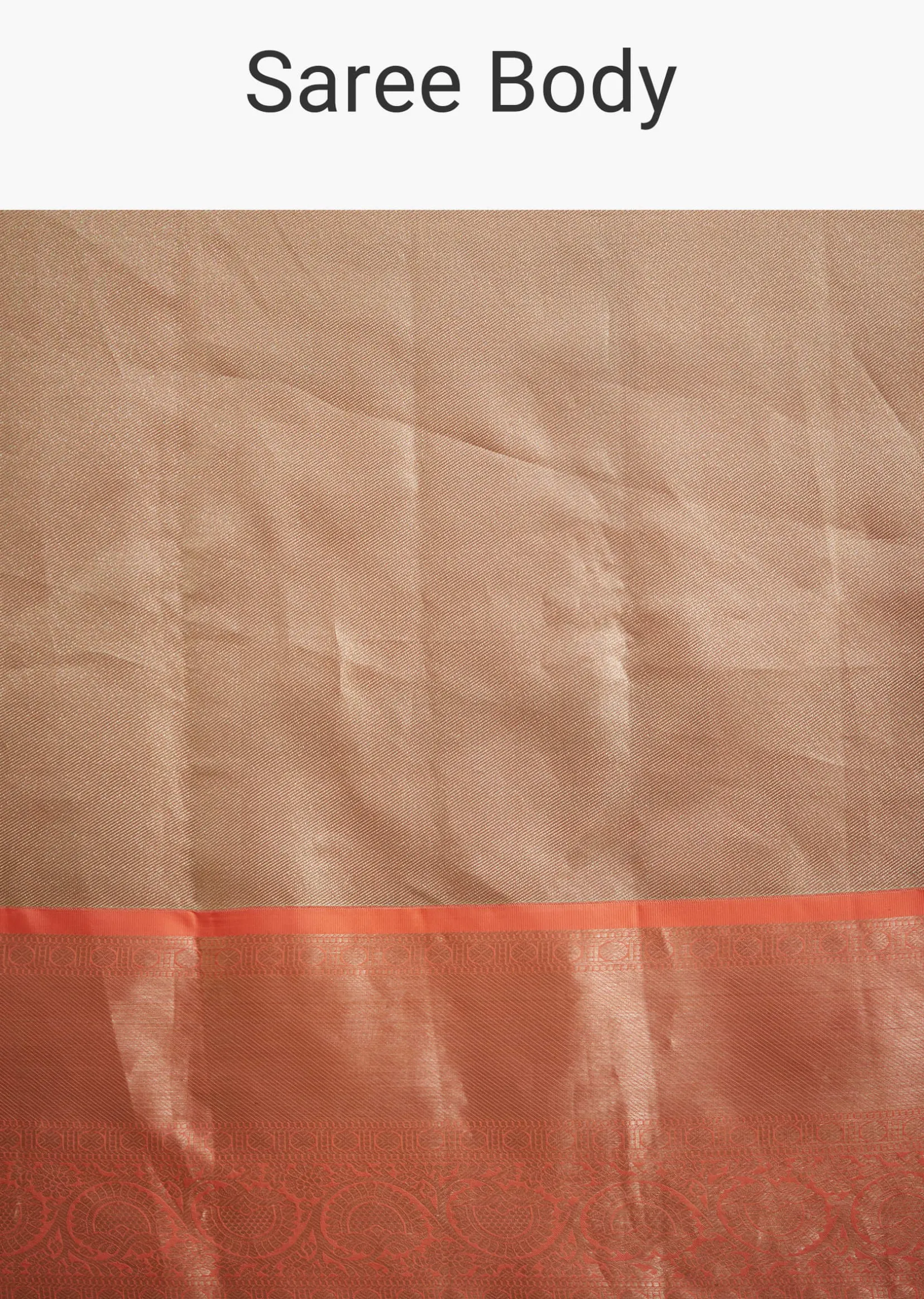 Cream Kanjivaram Silk Saree With Contrast Border And Pallu