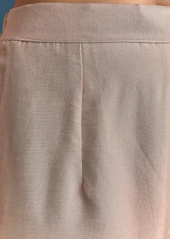Cream Silk Kurta Palazzo Set With Cut Dana Work