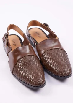 Dark Brown Ethnic Juttis For Men