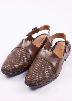 Dark Brown Ethnic Juttis For Men