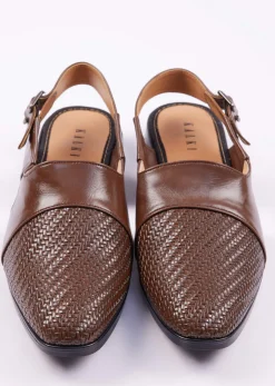 Dark Brown Ethnic Juttis For Men