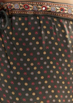 Dark Green Printed Sharara Set