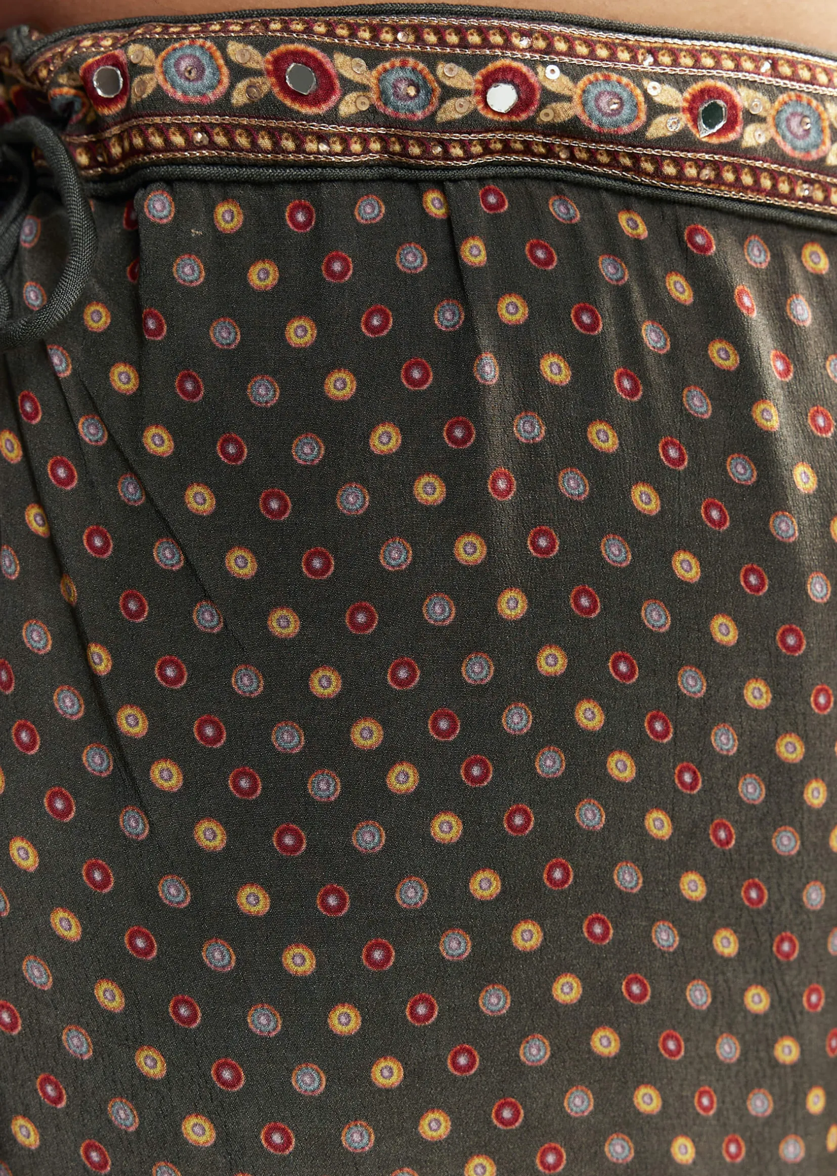 Dark Green Printed Sharara Set