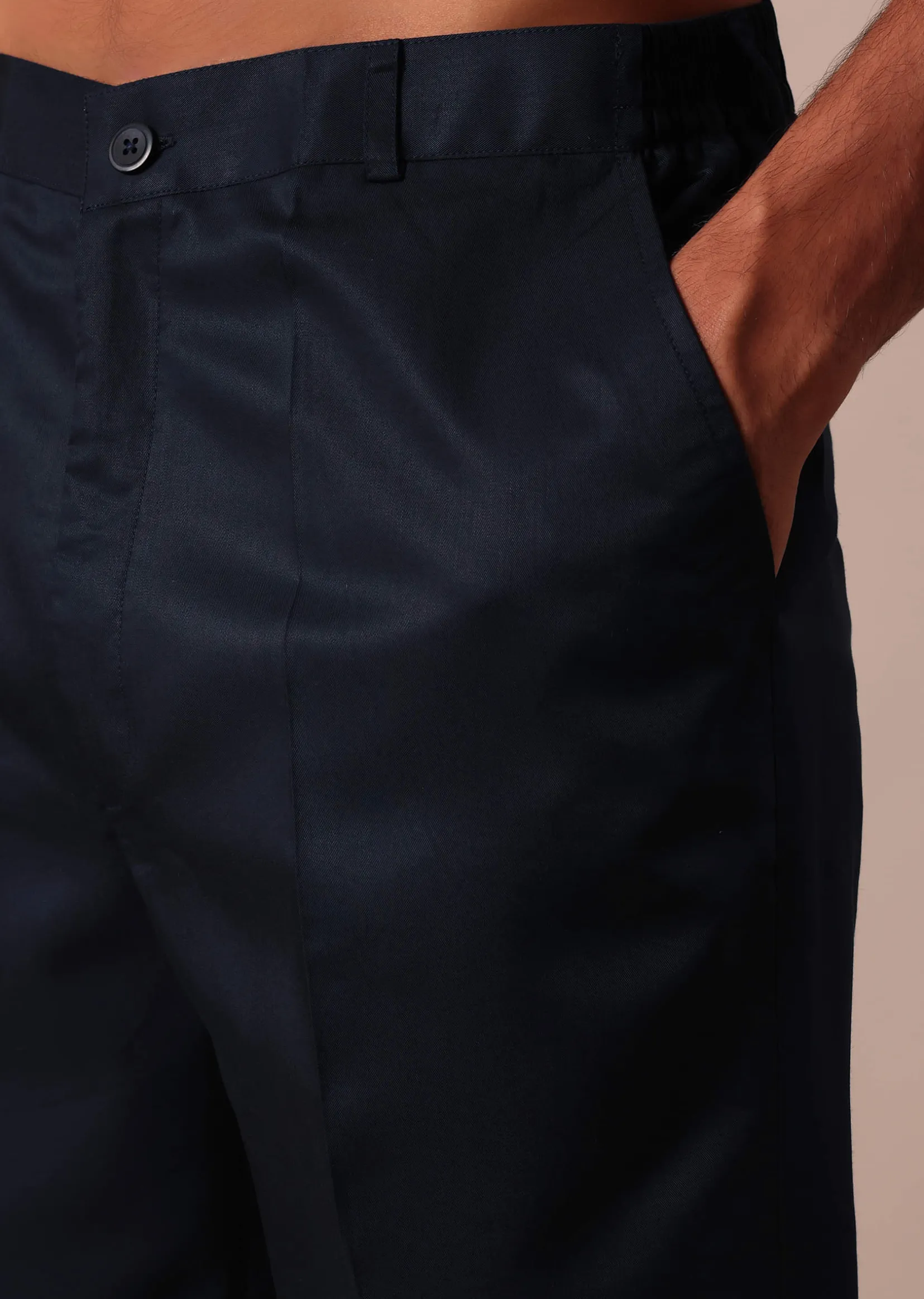 Dashing Blue Jacquard Indowestern For Men