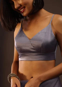 Daybreak Spaghetti Strap Blouse With A V Neckline And A Back Hook Closure