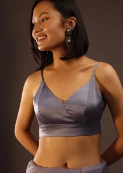 Daybreak Spaghetti Strap Blouse With A V Neckline And A Back Hook Closure
