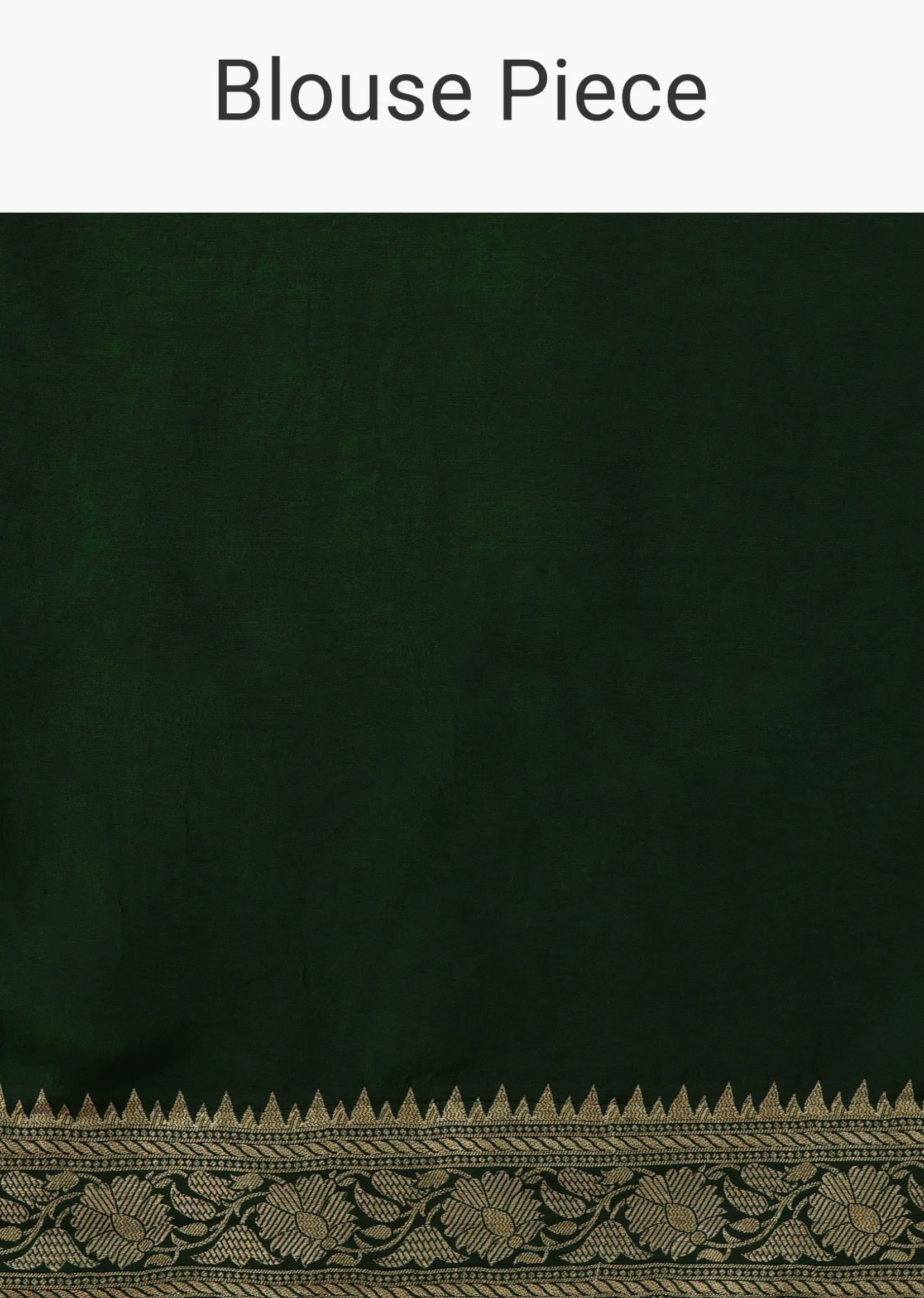 Deep Green Dola Silk Banarasi Saree With Bandhani Waeve