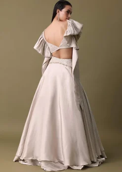 Double Layered Skirt With Lilac Frill Blouse