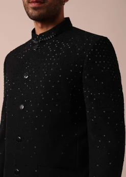 Elegant Black Jodhpuri Sherwani