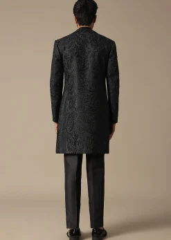 Elegant Black Mens Indowestern Ensemble