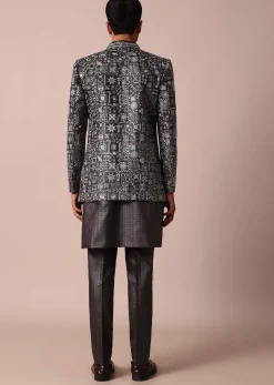 Elegant Brown Indowestern Set For Men