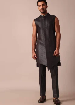 Elegant Brown Indowestern Set For Men