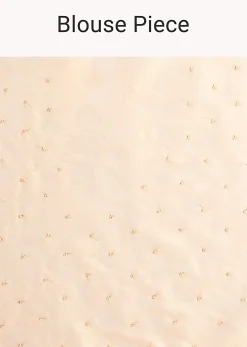 Elegant Peach Saree With Scalloped Border