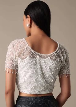 Elegant Ready To Wear Printed Saree With Embellished Ready Blouse
