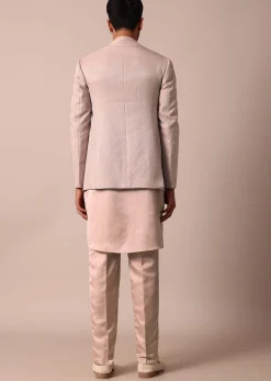 Elegant Stylish Peach Indowestern For Men