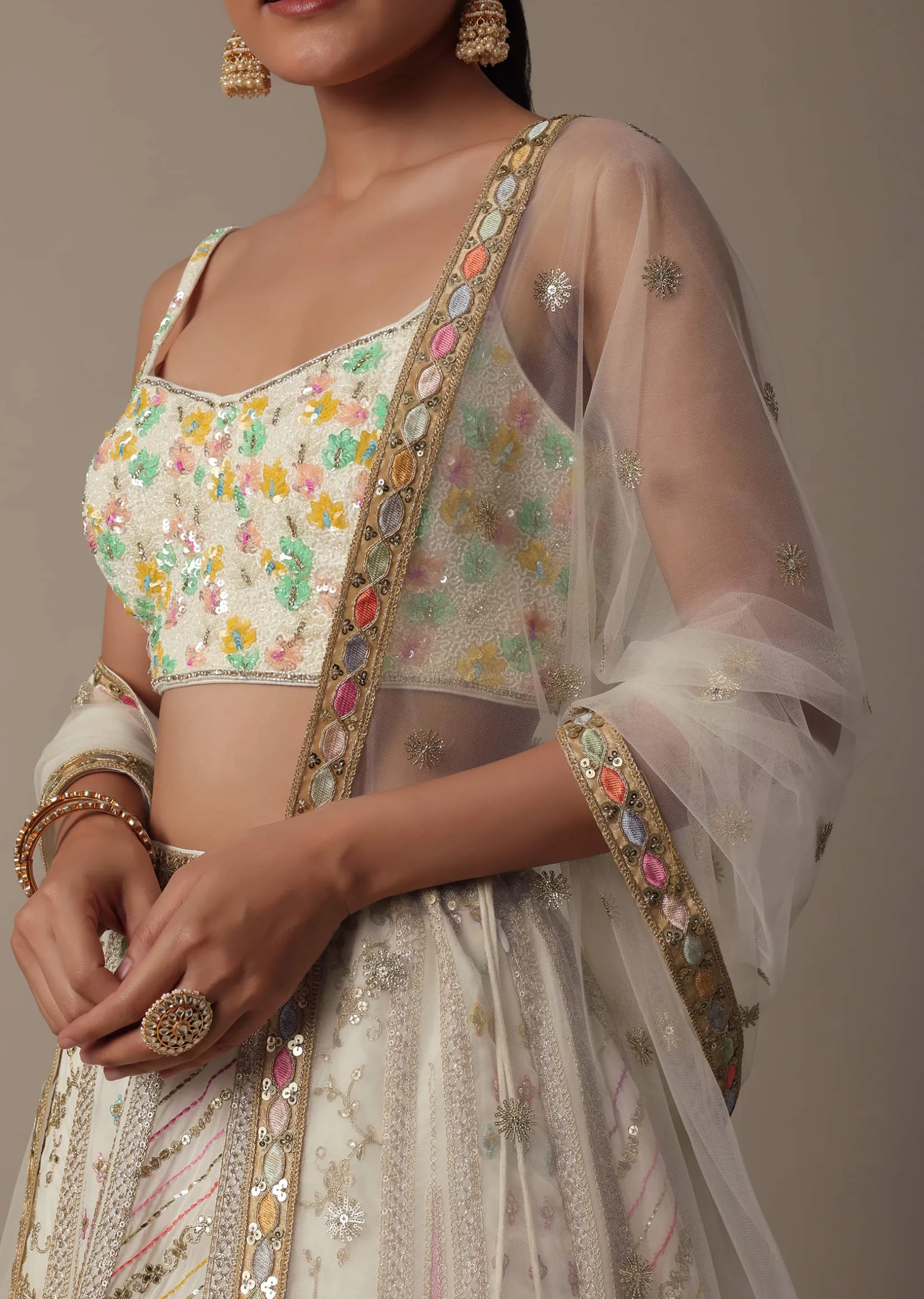 Elegant White Lehenga Choli Set