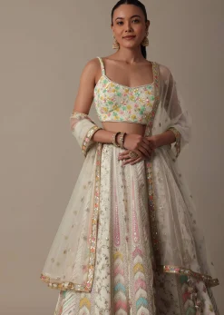 Elegant White Lehenga Choli Set