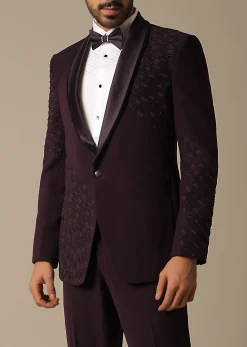 Embroidered Tuxedo Set for the Stylish Groom