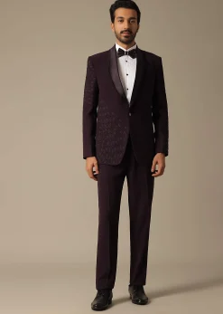 Embroidered Tuxedo Set for the Stylish Groom