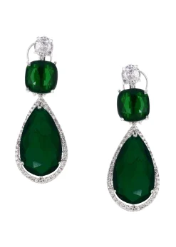 Emerald Diamond Necklace With Earrings
