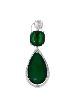 Emerald Diamond Necklace With Earrings