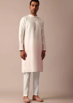 Enchanting Pink Silk Sherwani Set