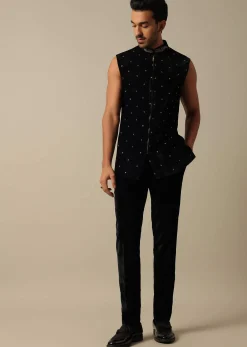 Exquisite Black Indowestern Set