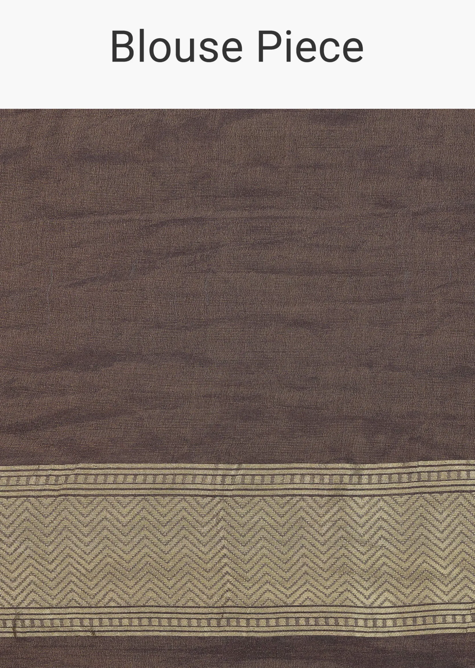 Fog Grey Saree In Tissue Georgette With Banarasi Zari Weave And An Unstitched Blouse