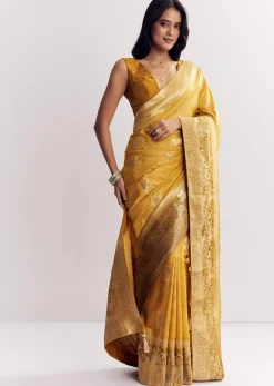 Georgette Saree With All Over Butti Woven Design