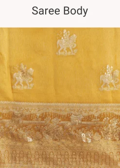Georgette Saree With All Over Butti Woven Design