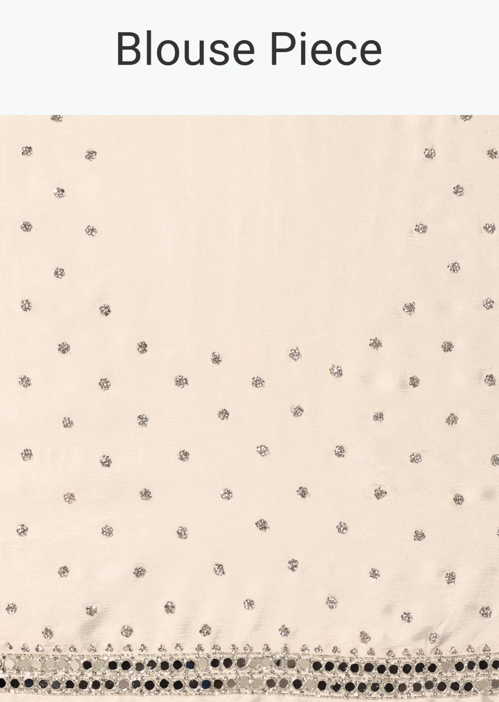 Glamorous White Chinnon Saree With Stone Embellishments